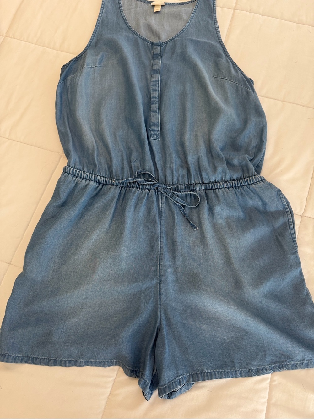 Merona Sleeveless Chambray One-Piece Romper